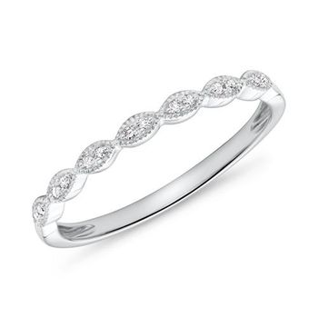 14 quilates anillo de oro blanco 14 diamantes