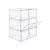 cajas de zapatos apilables de plastico transparente  28 x 36 x 22 cm