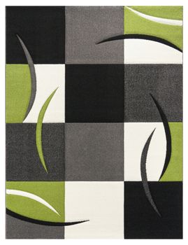 Alfombra moderna Diamora verde 80x300 cm