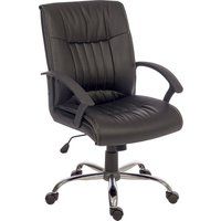 teknik milan leather-look reclining executive chair - black black
