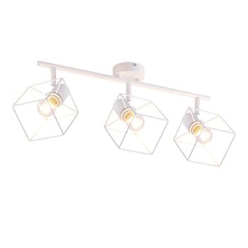 Reinholt - foco de techo de metal, color blanco, 48 cm, 3 luces, e14