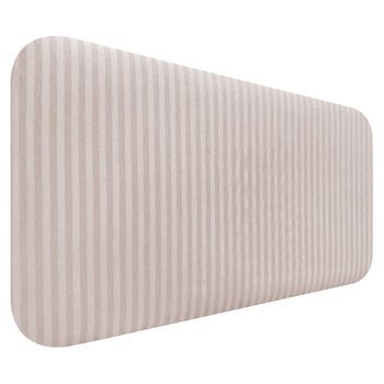 Dhome Cabecero Tapizado Liso Redondeado Tejido Luxury Para Pared Acústicos Cabeceros Absorbentes Cabezal Cama Dormitorio (cream, 100cm)