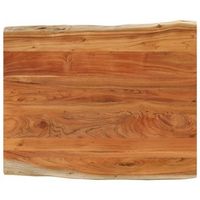 tablero de mesa rectangular borde natural acacia 90x80x25 cm vidaxl
