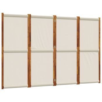 Biombo Divisor De 4 Paneles Gris Claro 280x180 Cm Vidaxl