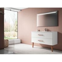 mueble fusta 120 cm 2c blanco mate pack mueble  lavabo