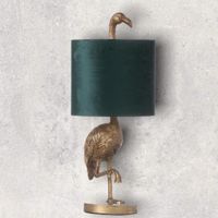flamingo gold lamp with emerald shade florence