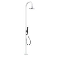 ducha blanca aluminio con led ducha de mano sensor y doble entrada agua