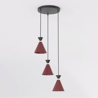 lampara de techo verusa ii granate 3 luces