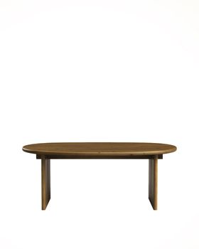 Mesa de centro de madera de abeto en color marrón 102 cm