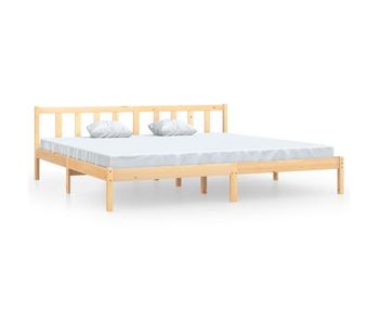 Estructura de cama madera maciza de pino super king 180x200 cm