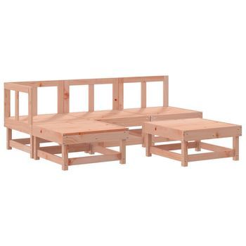 Juego De Sofás De Jardín 5 Uds | Juego De Muebles De Jardín Madera Maciza De Abeto Douglas Cfw6362623