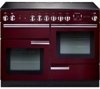 RANGEMASTER Professional 110 Electric Range Cooker - Cranberry & Chrome, Cranberry
