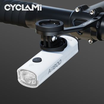 Faro de bicicleta de 1200/1800 lúmenes, lámpara de luz delantera colgante ultraligera, aleación de aluminio, blanco, MTB, bicicleta de carretera, CYCLAMI AI1800