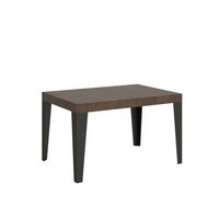 mesa extensible 90x120380 cm flame nogal patas antracita