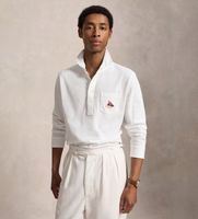polo ralph lauren para hombre 710b19226002 polo de pique bordado classic fit blanco m casual algodon manga larga