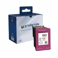 compatible tri-colour hp 62xl high capacity ink cartridge replaces hp c2p07ae