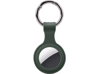 funda airtag - isy iat-3000-gn para apple airtag con llavero silicona verde