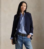 polo ralph lauren para mujer 211907268003 blazer de lana y elastico marino 36 casual clasico