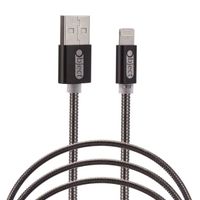 metallic iphone lightning cable black