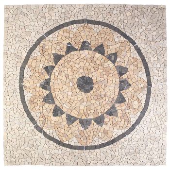 Mosaicos Con Patrón De Girasol Multicolor 120 X 120 Cm Mármol Vidaxl
