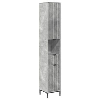 Gabinete De Baño Gris Concreto 31,5 X 33 X 190 Cm Vidaxl