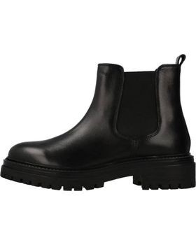 de GEOX GEOX D IRIDEA B: BOTINES NEGROS DE CUERO CON SUELA TRANSPIRABLE C9999