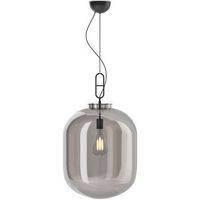 lampara de techo cristal - lamapara colgante de diseno - mediana - grau  humo