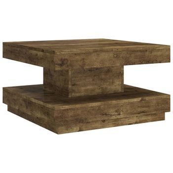 Mesa De Centro De Mdf Marrón Oscuro 60x60x35 Cm Vidaxl