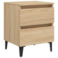 mesita de noche  mesa auxiliar  mesilla madera contrachapada roble sonoma 40x35x50 cm
