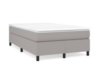 estructura de cama box spring tela gris claro 120x200 cm