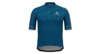 maillot odlo zeroweight ceramicool pro manga corta con cremallera azul