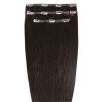 beauty works deluxe clip-in 18 inch hair extensions various colours - ebony 1b