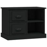 mesita de noche  mesa auxiliar  mesilla negra 60x355x45 cm