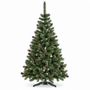 Árbol De Navidad Abeto Con Piñas 220 Cm