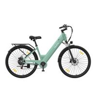 bicicleta electrica urbana velopro c1 bateria samsung y shimano de 7 velocidades verde