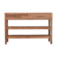 consola de madera maciza muebles artesanales diseno tejido