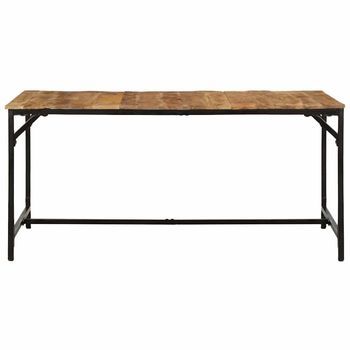 Mesa De Comedor | Mesa De Cocina Madera Maciza De Mango Sin Tratar 160x80x75 Cm