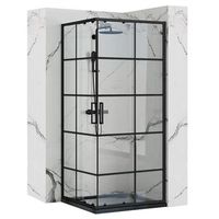 cabina de ducha rea concept black 90x90  plato de ducha savoy black