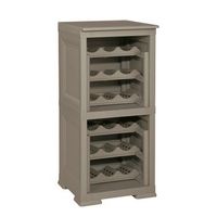 2 estanteria de almacenamiento modular con rejilla para 18 botellas wengue