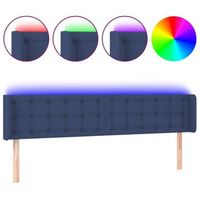 cabecero con led de tela azul 163x16x7888 cm vidaxl