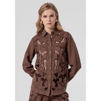 fracomina camisa manga larga fs26st6001w826e5 para mujer