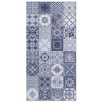 Panorama Alfombra Vinílica Hidráulica Níjar Azul 200x200 Cm