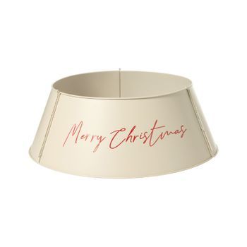 Base De Árbol De Navidad De Hierro Tronco Redondo Moderno Accesorios Navideños Para Interiores Beige Imatra