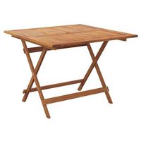 mesa de jardin  mesa de exterior plegable madera maciza de acacia 90x90x75 cm