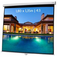 kimex pantalla de proyeccion manual 180x135m formato 43