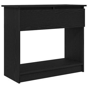 Mesa Consola Con Cajones Negra 85,5x38,5x74,5 Cm Vidaxl