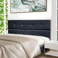 cabecero cama moscu tapizado tejido antimanchas negro 200x70cm