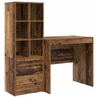 escritorio madera vieja 1255 x 50 x 127 cm 2 uds vidaxl