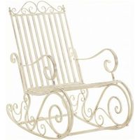 mecedora smilla metal crema antiguo 90x56x94 cm clp