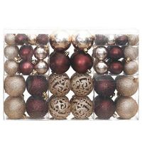 bolas de navidad 100 uds color champan y marron 3  4  6 cm vidaxl